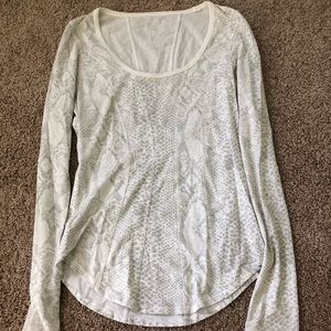 Snakeskin white and gray lululemon long-sleeve T